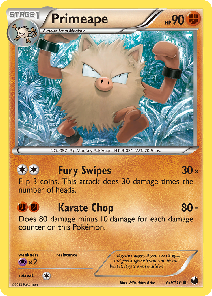 Primeape (60/116) [Black & White: Plasma Freeze] | L.A. Mood Comics and Games