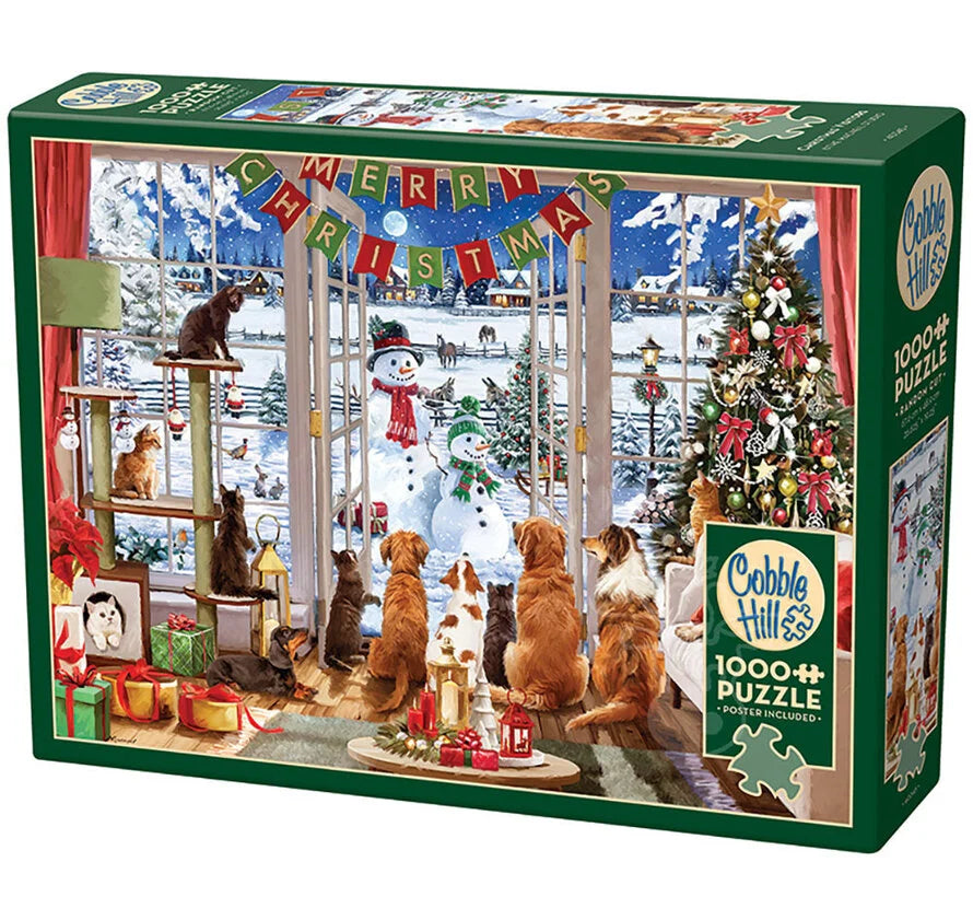 Puzzle 1000pc Cobble Hill Christmas Visitors | L.A. Mood Comics and Games