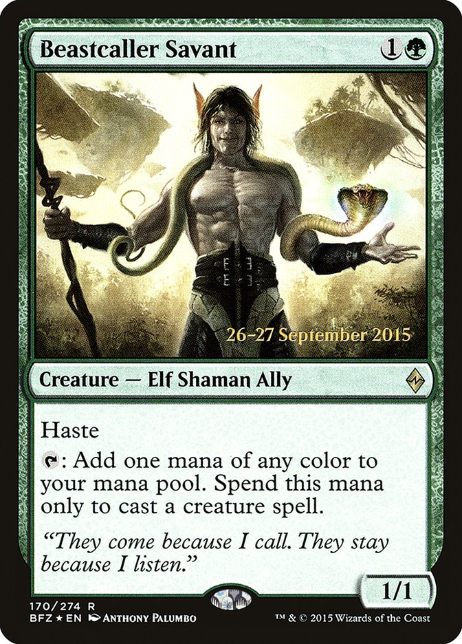 Beastcaller Savant [Battle for Zendikar Prerelease Promos] | L.A. Mood Comics and Games