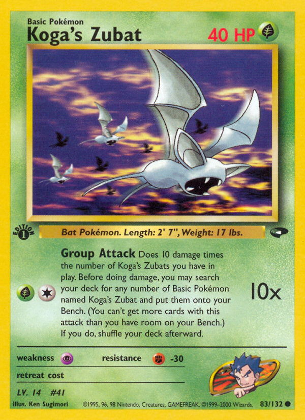 Koga's Zubat (83/132) [Gym Challenge 1st Edition] | L.A. Mood Comics and Games