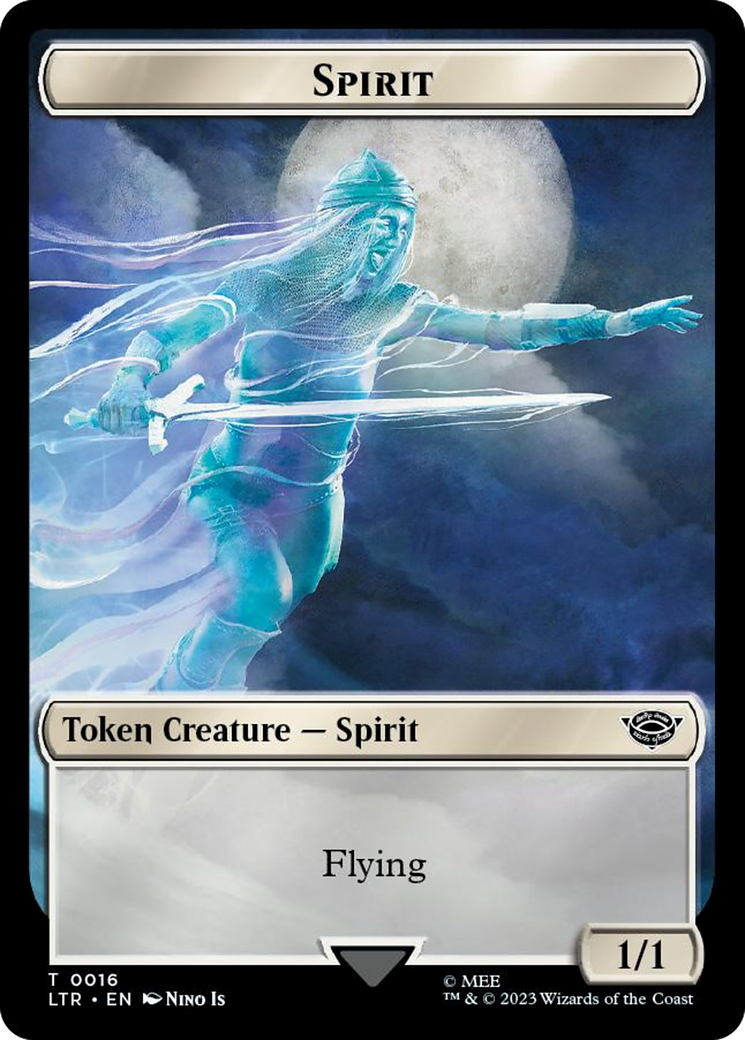 Spirit // Food (0022) Double-Sided Token (Surge Foil) [The Lord of the Rings: Tales of Middle-Earth Tokens] | L.A. Mood Comics and Games
