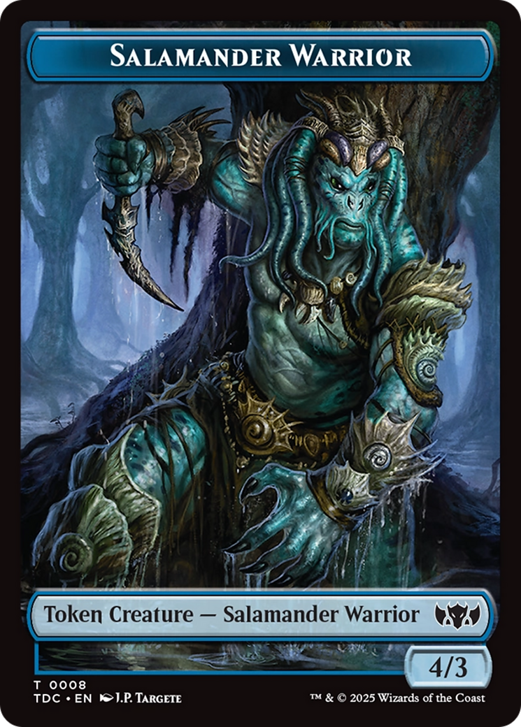 Salamander Warrior // Zombie Druid Double-Sided Token [Tarkir: Dragonstorm Commander Tokens] | L.A. Mood Comics and Games