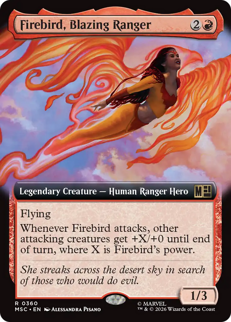 Firebird, Blazing Ranger (Extended Art) [Marvel Super Heroes Commander] | L.A. Mood Comics and Games