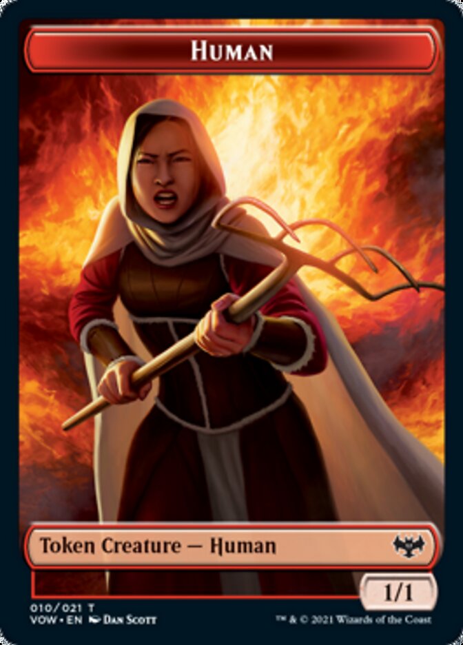 Zombie (008) // Human (010) Double-Sided Token [Innistrad: Crimson Vow Tokens] | L.A. Mood Comics and Games