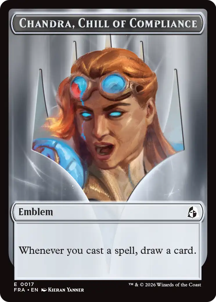Chandra, Chill of Compliance // Chandra, Torch of Defiance Double-Sided Token [Reality Fracture Tokens] | L.A. Mood Comics and Games