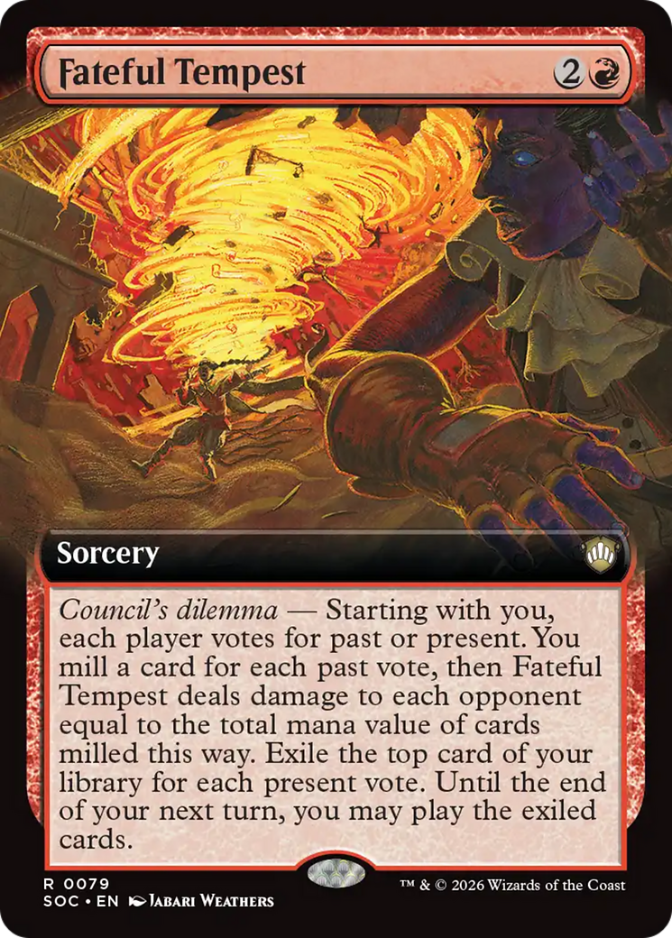 Fateful Tempest (Extended Art) [Secrets of Strixhaven Commander] | L.A. Mood Comics and Games
