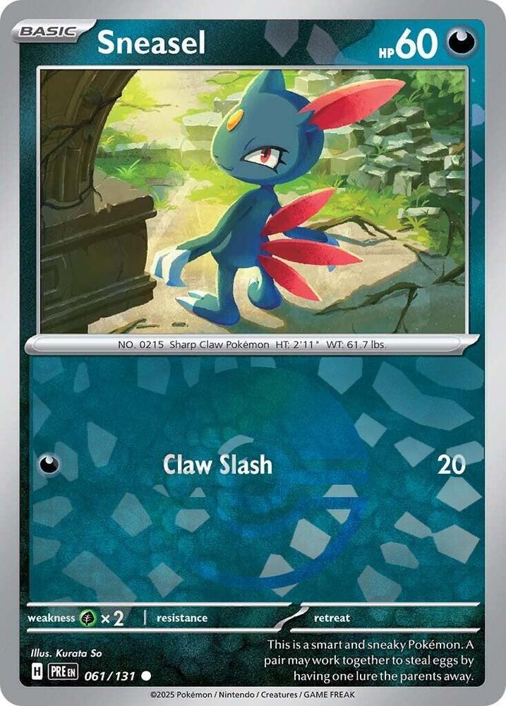 Sneasel (061/131) (Poke Ball Pattern) [Scarlet & Violet: Prismatic Evolutions] | L.A. Mood Comics and Games