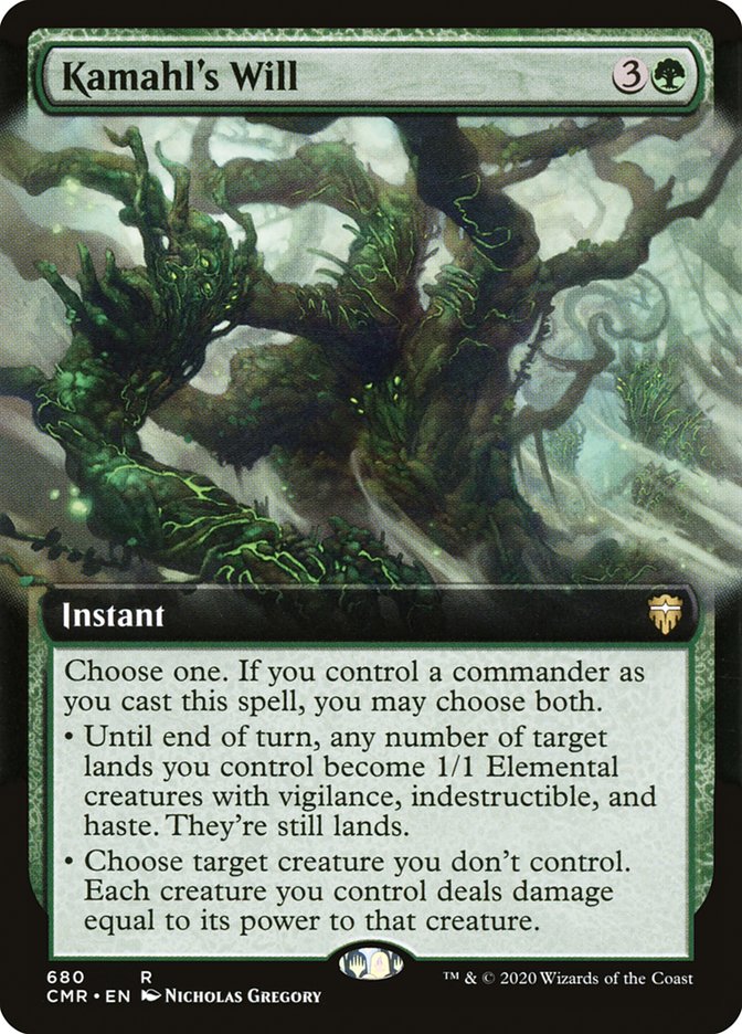 Kamahl's Will (Extended Art) [Commander Legends] | L.A. Mood Comics and Games