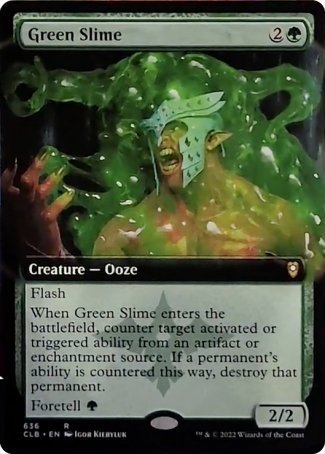 Green Slime (Extended Art) [Commander Legends: Battle for Baldur's Gate] | L.A. Mood Comics and Games