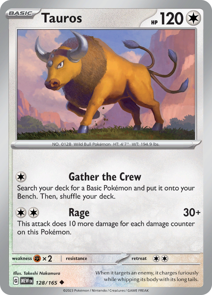 Tauros (128/165) [Scarlet & Violet 151] | L.A. Mood Comics and Games