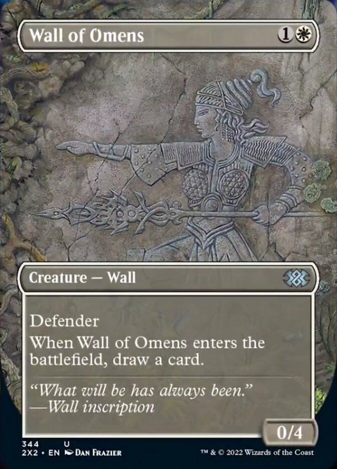 Wall of Omens (Borderless Alternate Art) [Double Masters 2022] | L.A. Mood Comics and Games