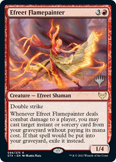 Efreet Flamepainter (Promo Pack) [Strixhaven: School of Mages Promos] | L.A. Mood Comics and Games