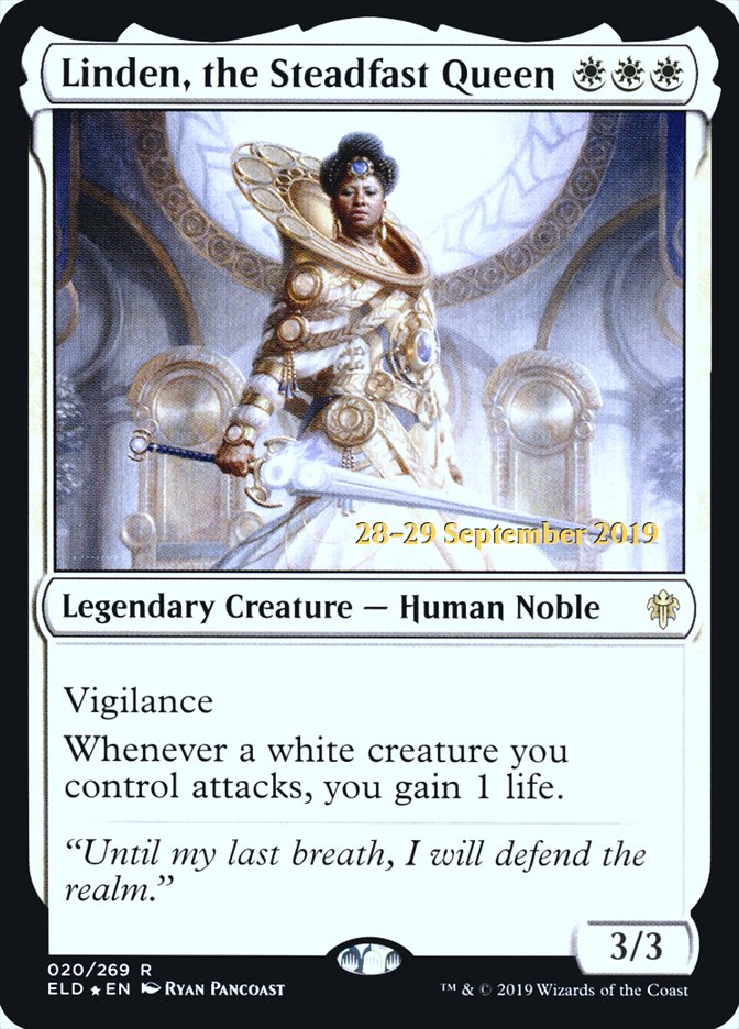 Linden, the Steadfast Queen [Throne of Eldraine Prerelease Promos] | L.A. Mood Comics and Games
