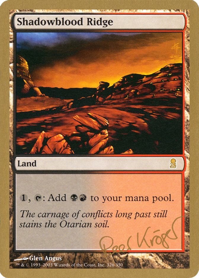 Shadowblood Ridge (Peer Kroger) [World Championship Decks 2003] | L.A. Mood Comics and Games