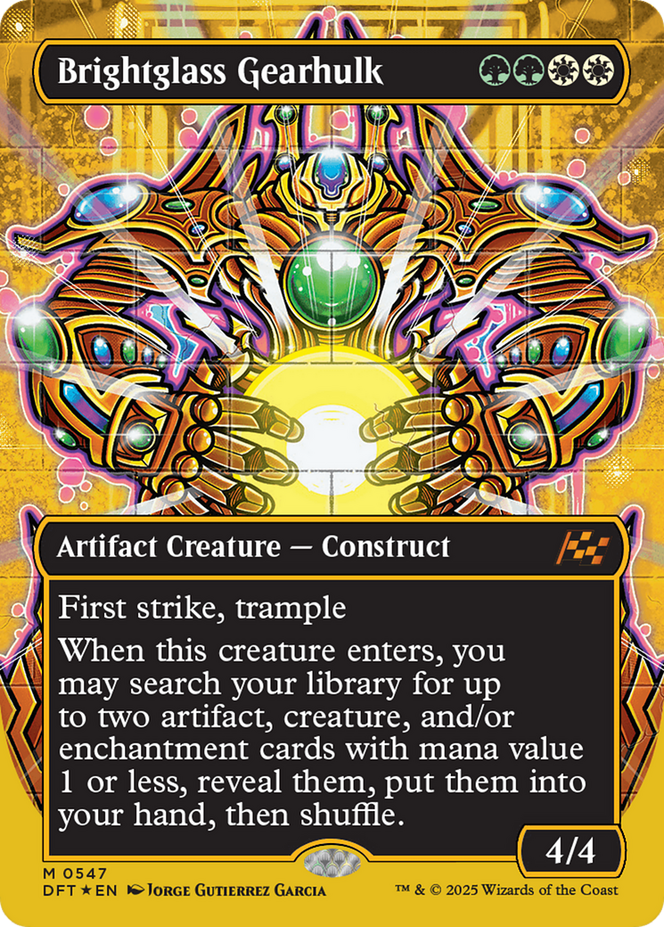 Brightglass Gearhulk (Borderless) (First-Place Foil) [Aetherdrift] | L.A. Mood Comics and Games