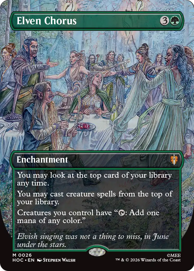 Elven Chorus (Borderless) [The Hobbit: Eternal-Legal] | L.A. Mood Comics and Games
