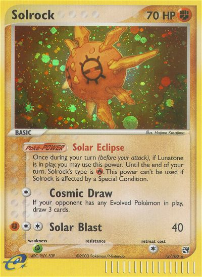 Solrock (13/100) [EX: Sandstorm] | L.A. Mood Comics and Games