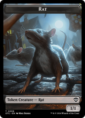 Rat // Blood Double-Sided Token [Outlaws of Thunder Junction Commander Tokens] | L.A. Mood Comics and Games