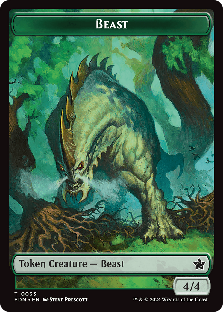 Dog // Beast (0033) Double-Sided Token [Foundations Tokens] | L.A. Mood Comics and Games