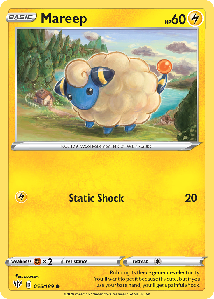 Mareep (055/189) [Sword & Shield: Darkness Ablaze] | L.A. Mood Comics and Games