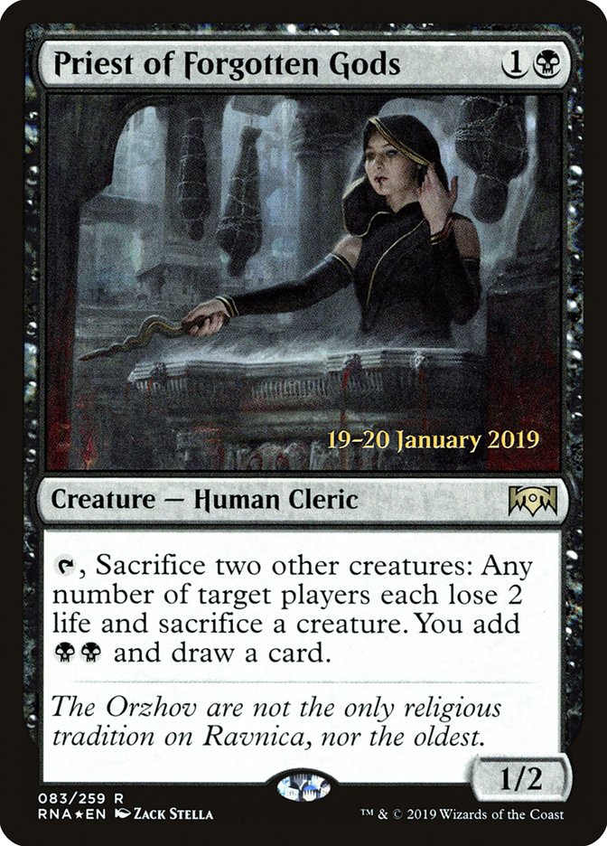Priest of Forgotten Gods [Ravnica Allegiance Prerelease Promos] | L.A. Mood Comics and Games