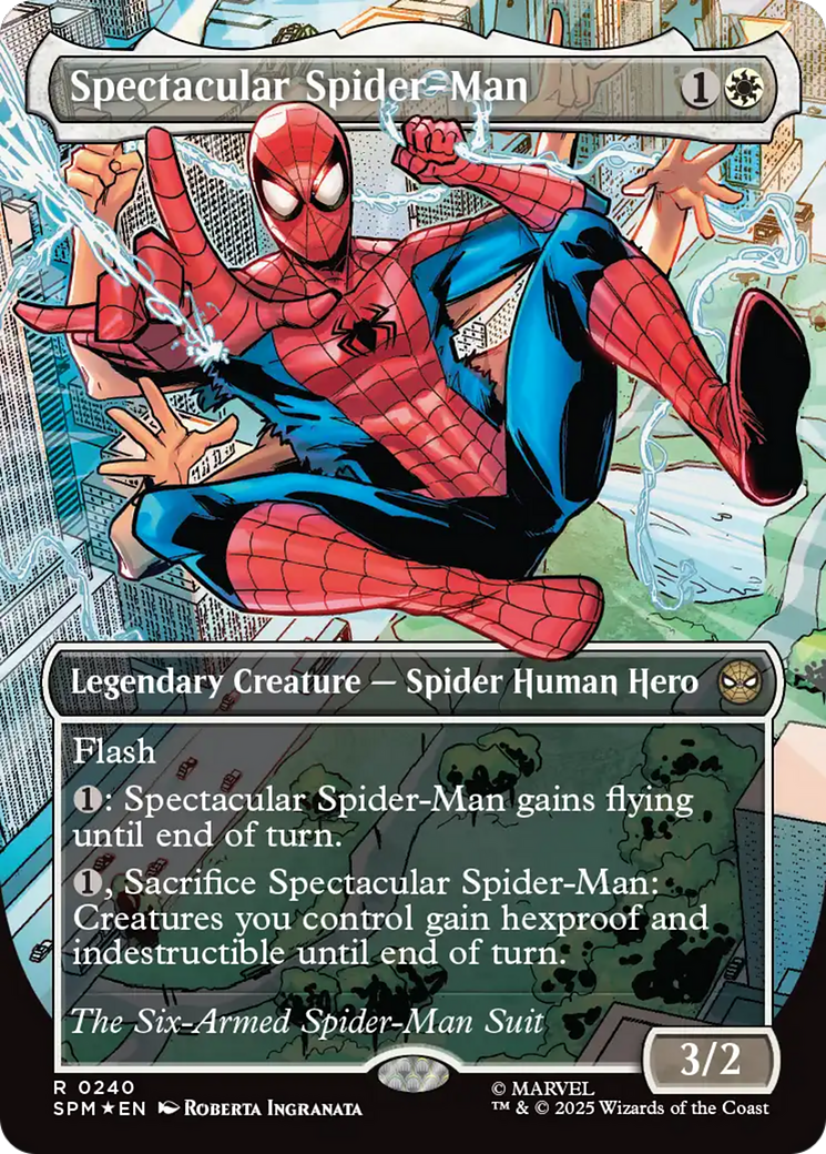 Spectacular Spider-Man (0240) (Borderless) (Textured Foil) [Marvel's Spider-Man] | L.A. Mood Comics and Games