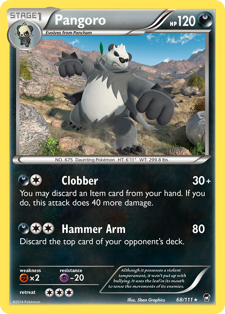 Pangoro (68/111) [XY: Furious Fists] | L.A. Mood Comics and Games