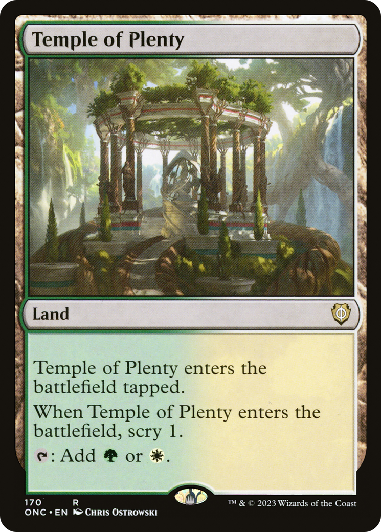 Temple of Plenty [Phyrexia: All Will Be One Commander] | L.A. Mood Comics and Games