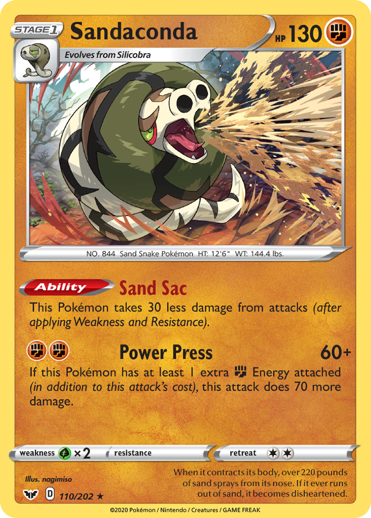 Sandaconda (110/202) [Sword & Shield: Base Set] | L.A. Mood Comics and Games