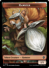 Hamster // Beast (024) Double-Sided Token [Bloomburrow Commander Tokens] | L.A. Mood Comics and Games