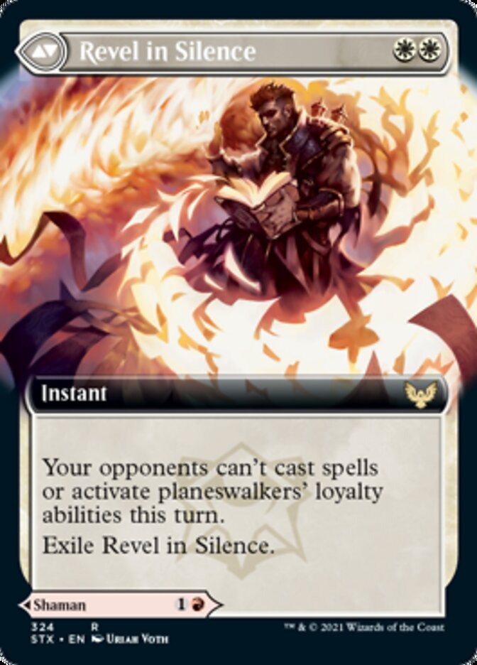Flamescroll Celebrant // Revel in Silence (Extended Art) [Strixhaven: School of Mages] | L.A. Mood Comics and Games