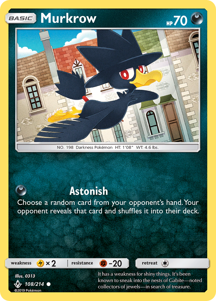Murkrow (108/214) [Sun & Moon: Unbroken Bonds] | L.A. Mood Comics and Games