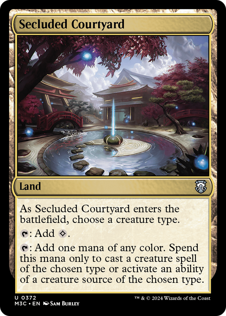 Secluded Courtyard (Ripple Foil) [Modern Horizons 3 Commander] | L.A. Mood Comics and Games