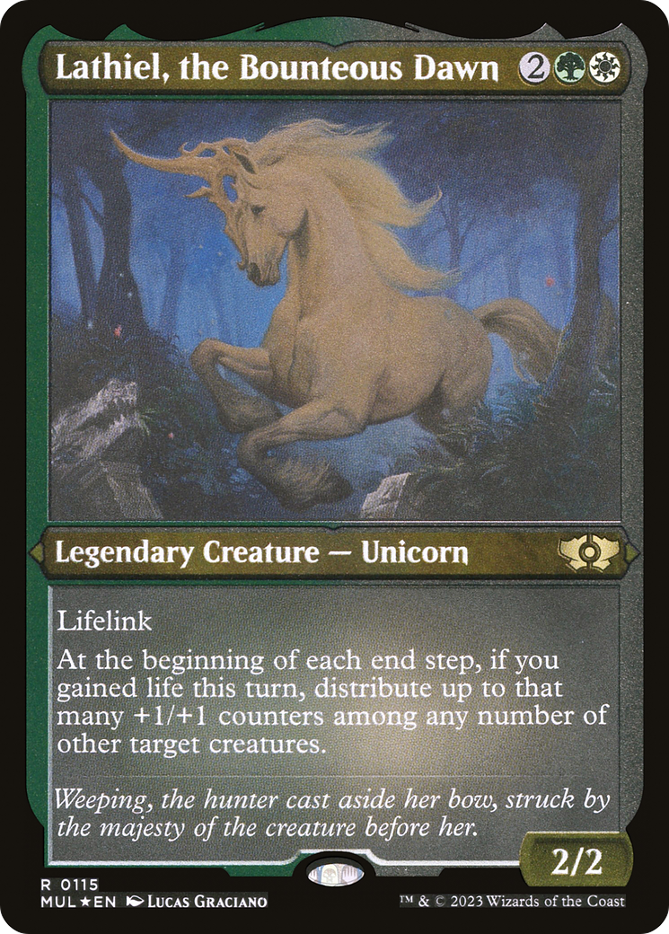 Lathiel, the Bounteous Dawn (Foil Etched) [Multiverse Legends] | L.A. Mood Comics and Games