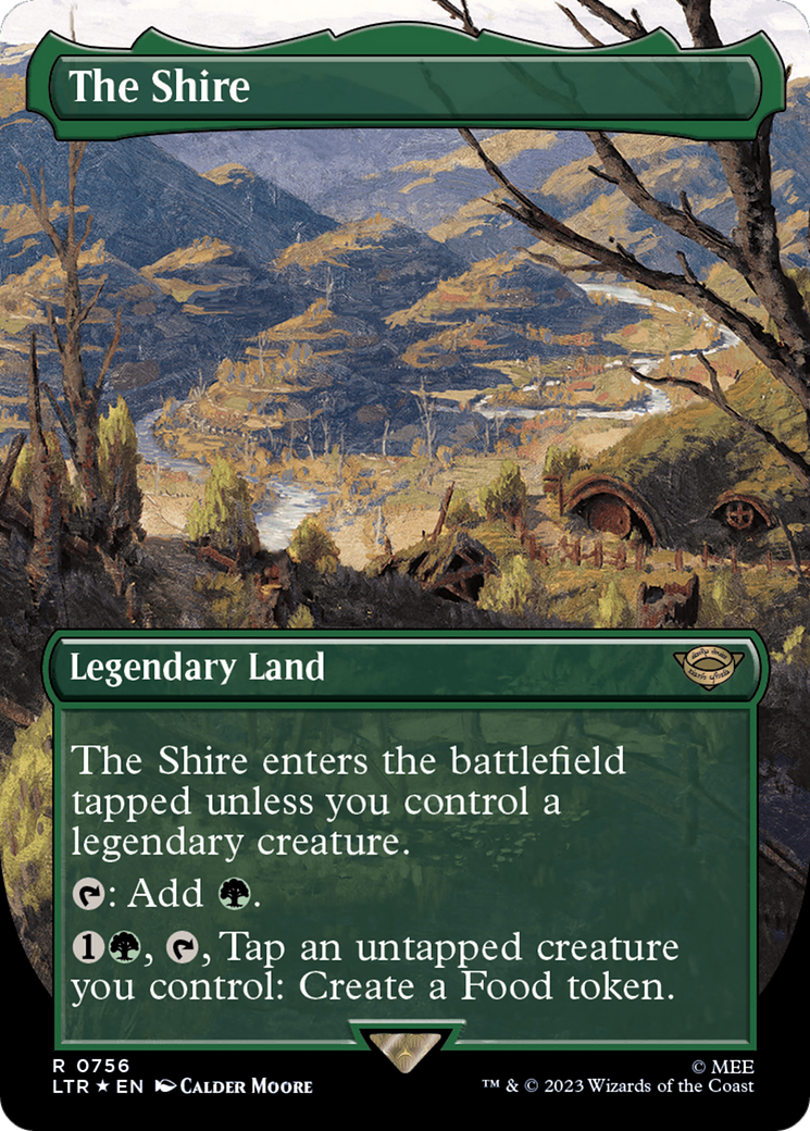 The Shire (Borderless) (Surge Foil) [The Lord of the Rings: Tales of Middle-Earth] | L.A. Mood Comics and Games