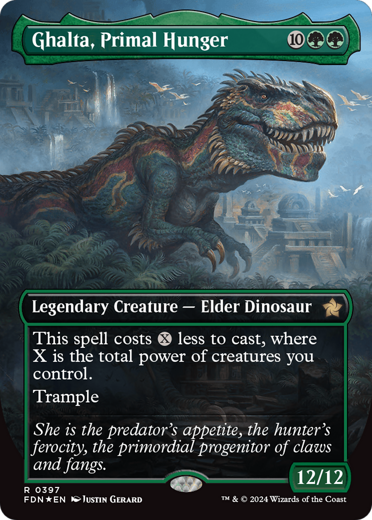 Ghalta, Primal Hunger (Borderless) (Mana Foil) [Foundations] | L.A. Mood Comics and Games