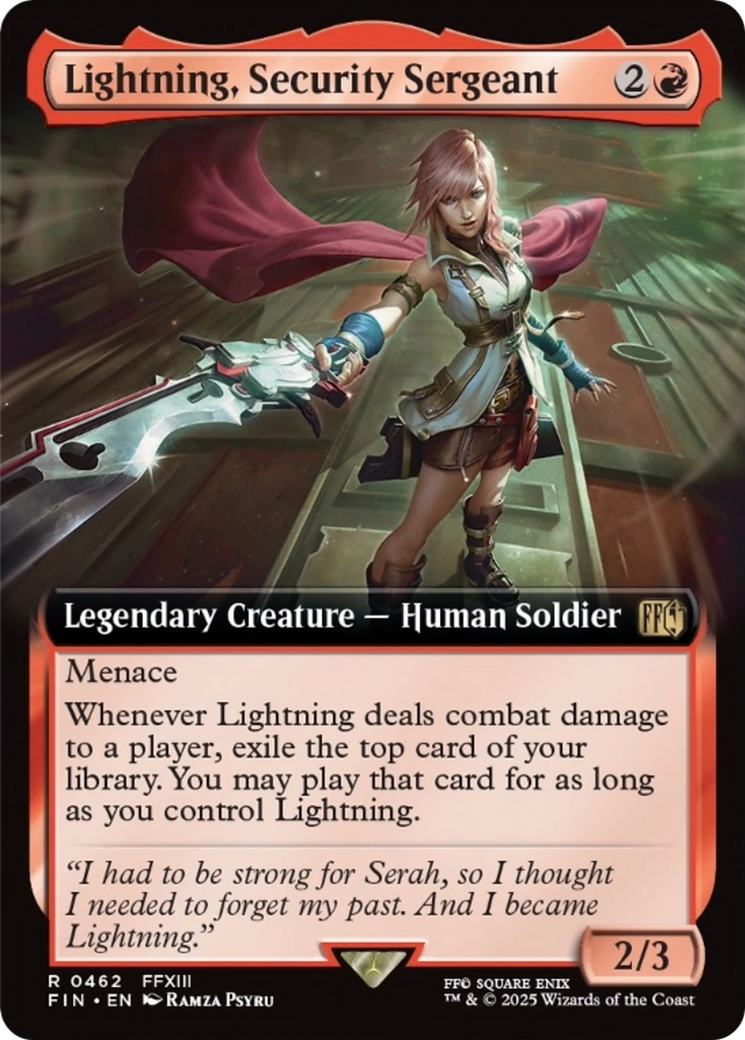Lightning, Security Sergeant (Extended Art) [FINAL FANTASY] | L.A. Mood Comics and Games