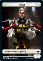 Human (001) // Vampire (007) Double-Sided Token [Innistrad: Crimson Vow Tokens] | L.A. Mood Comics and Games
