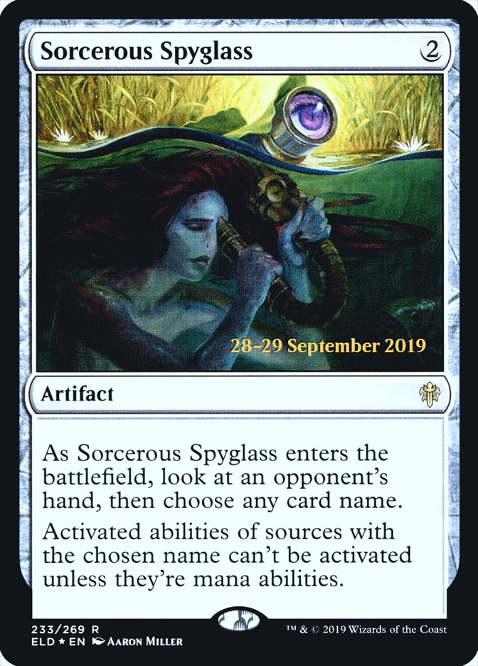 Sorcerous Spyglass [Throne of Eldraine Prerelease Promos] | L.A. Mood Comics and Games