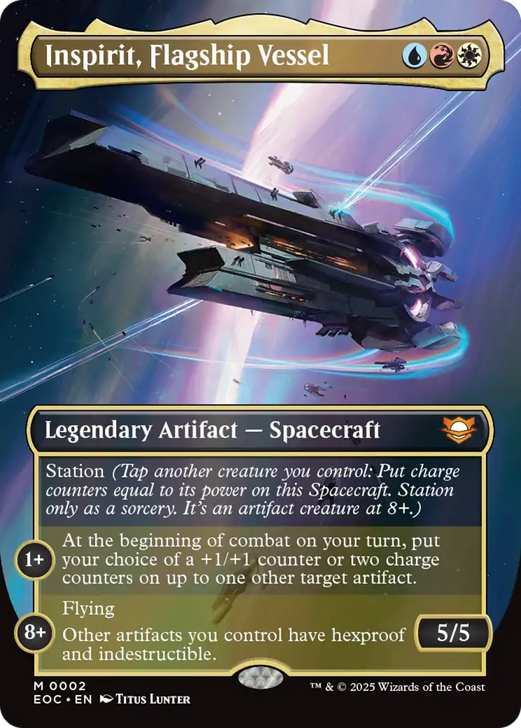 Inspirit, Flagship Vessel (Borderless) [Edge of Eternities Commander] | L.A. Mood Comics and Games