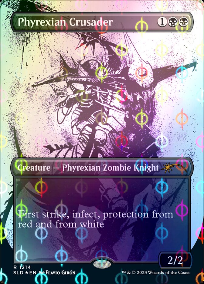 Phyrexian Crusader (Borderless Ichor Step-and-Compleat Foil) [Secret Lair Drop Series] | L.A. Mood Comics and Games