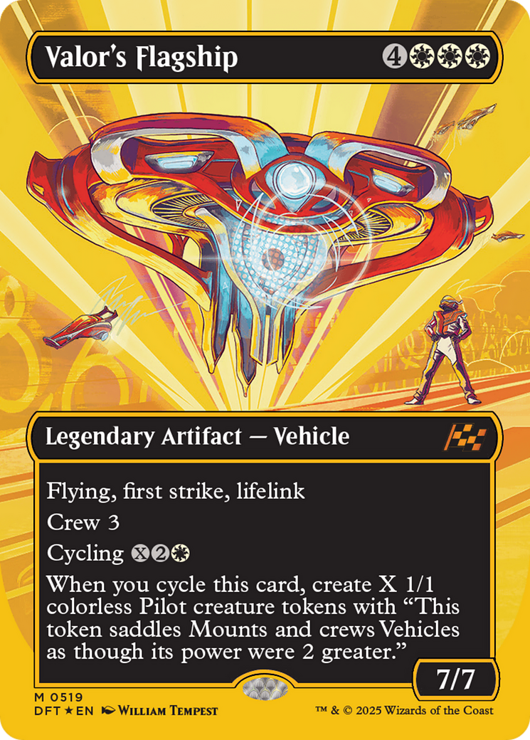 Valor's Flagship (Borderless) (First-Place Foil) [Aetherdrift] | L.A. Mood Comics and Games