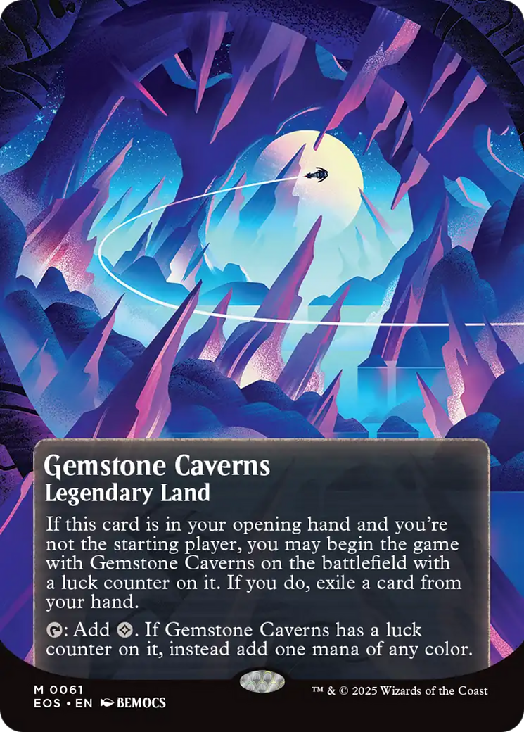 Gemstone Caverns (0061) (Borderless) [Edge of Eternities: Stellar Sights] | L.A. Mood Comics and Games