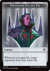 Professor Dellian Fel // Pest (0008) Double-Sided Token [Secrets of Strixhaven Tokens] | L.A. Mood Comics and Games