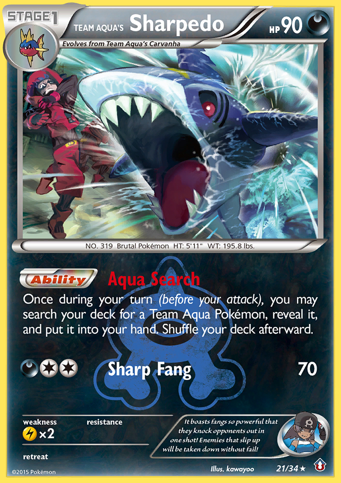 Team Aqua's Sharpedo (21/34) [XY: Double Crisis] | L.A. Mood Comics and Games