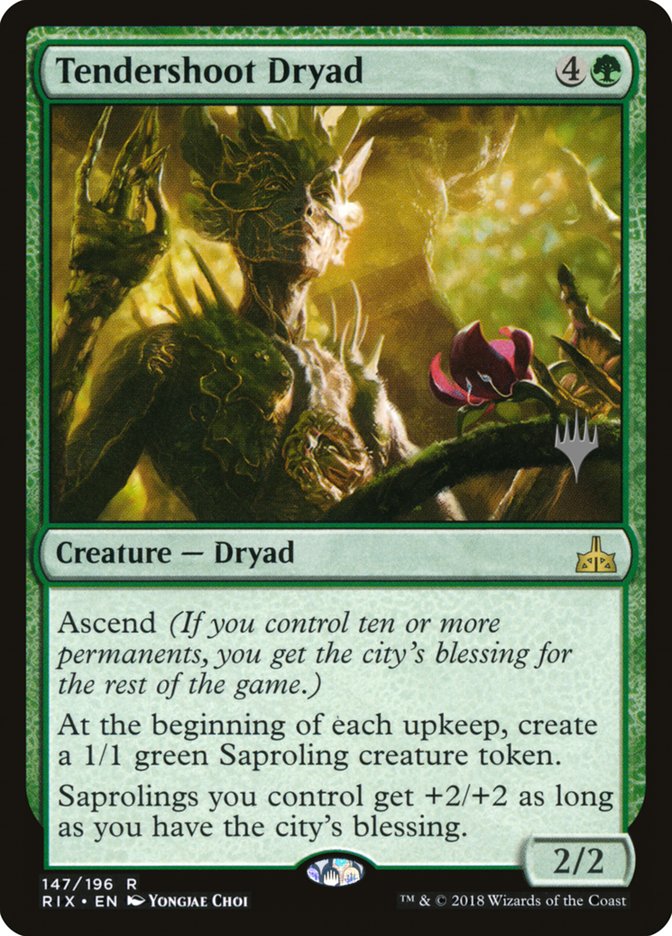 Tendershoot Dryad (Promo Pack) [Rivals of Ixalan Promos] | L.A. Mood Comics and Games