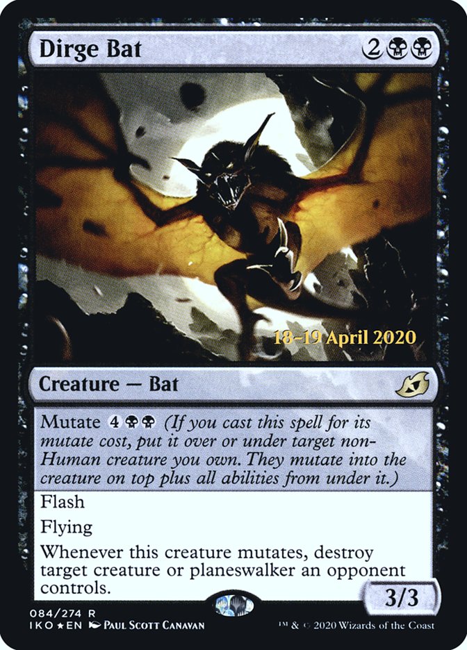 Dirge Bat [Ikoria: Lair of Behemoths Prerelease Promos] | L.A. Mood Comics and Games
