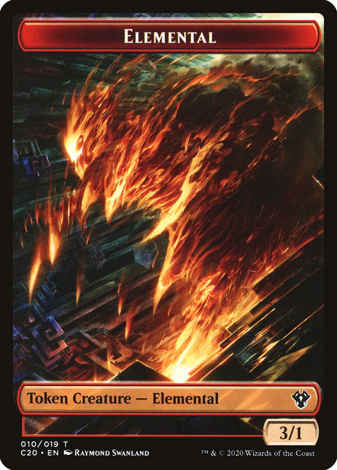 Angel // Elemental (010) Double-Sided Token [Commander 2020 Tokens] | L.A. Mood Comics and Games