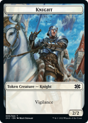 Zombie // Knight Double-Sided Token [Double Masters 2022 Tokens] | L.A. Mood Comics and Games