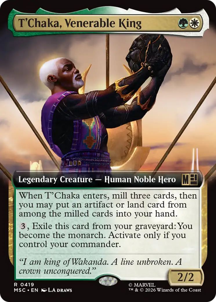 T'Chaka, Venerable King (Extended Art) [Marvel Super Heroes Commander] | L.A. Mood Comics and Games